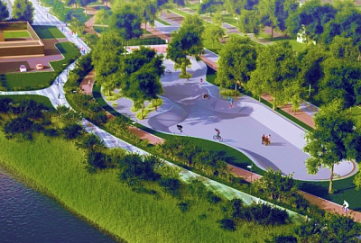 Creating favourable conditions for development of recreation area “Promenade “Tagil Lagoon”, II stage
